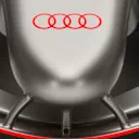 Indoor studio shot, exterior, front, detail of nose and front wing